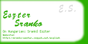 eszter sranko business card