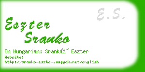 eszter sranko business card